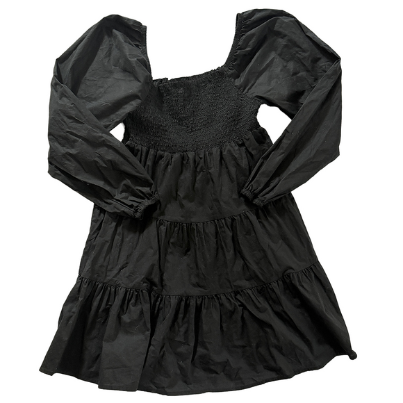 Steve Madden Dark coquette babydoll gothic 100% cotton long sleeve mini dress - Picture 2 of 8